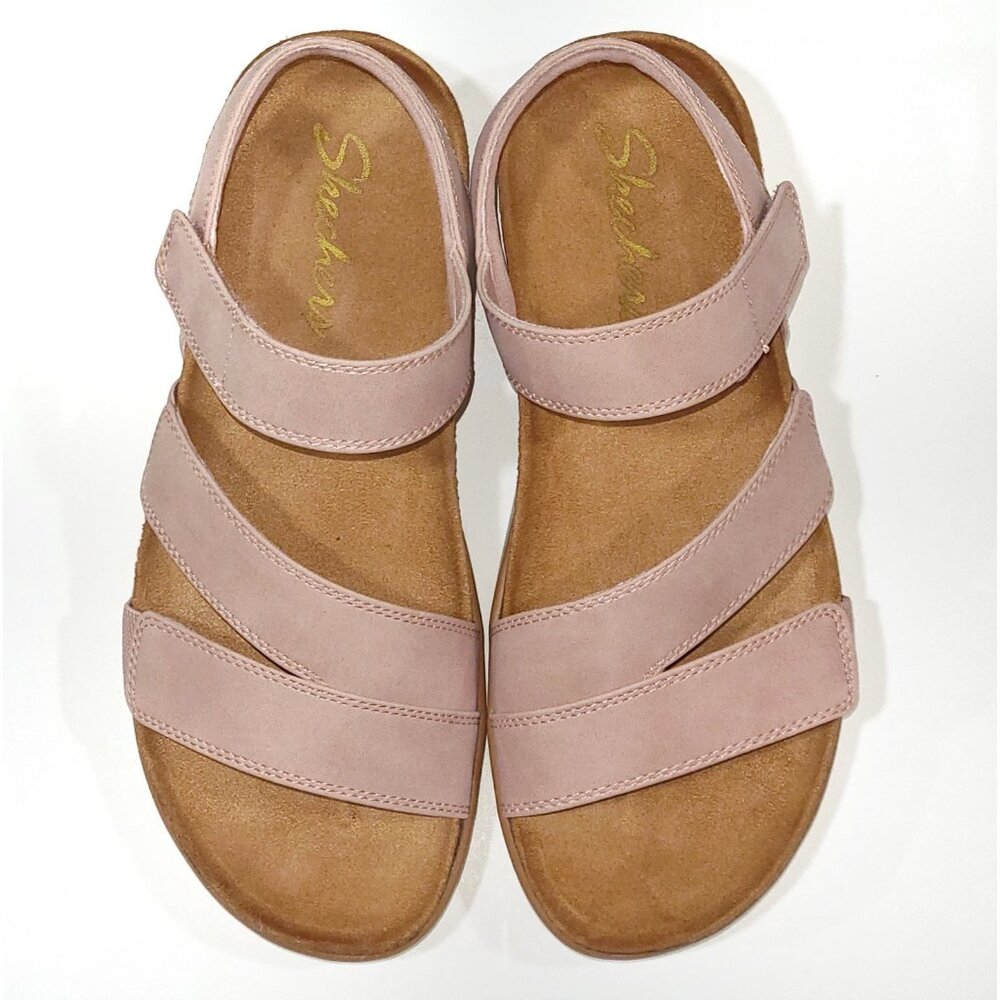 Skechers Cali Lifted Comfort Footbed Sandals Blush Cork size 7 NWOB Blush Rose - Picture 2 of 5